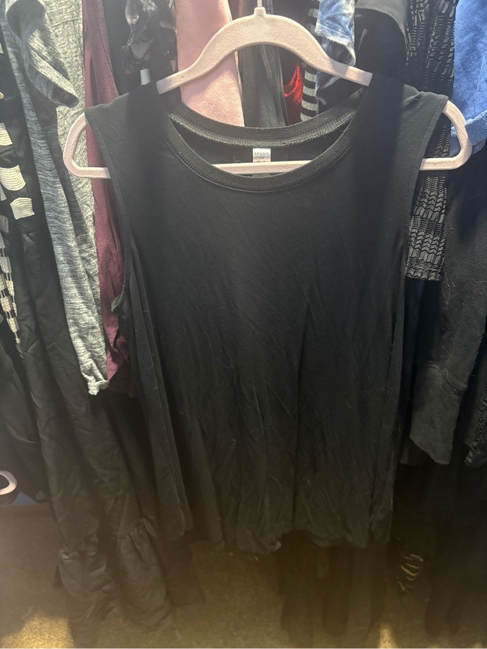 SPANX Black Sleeveless Tank Top